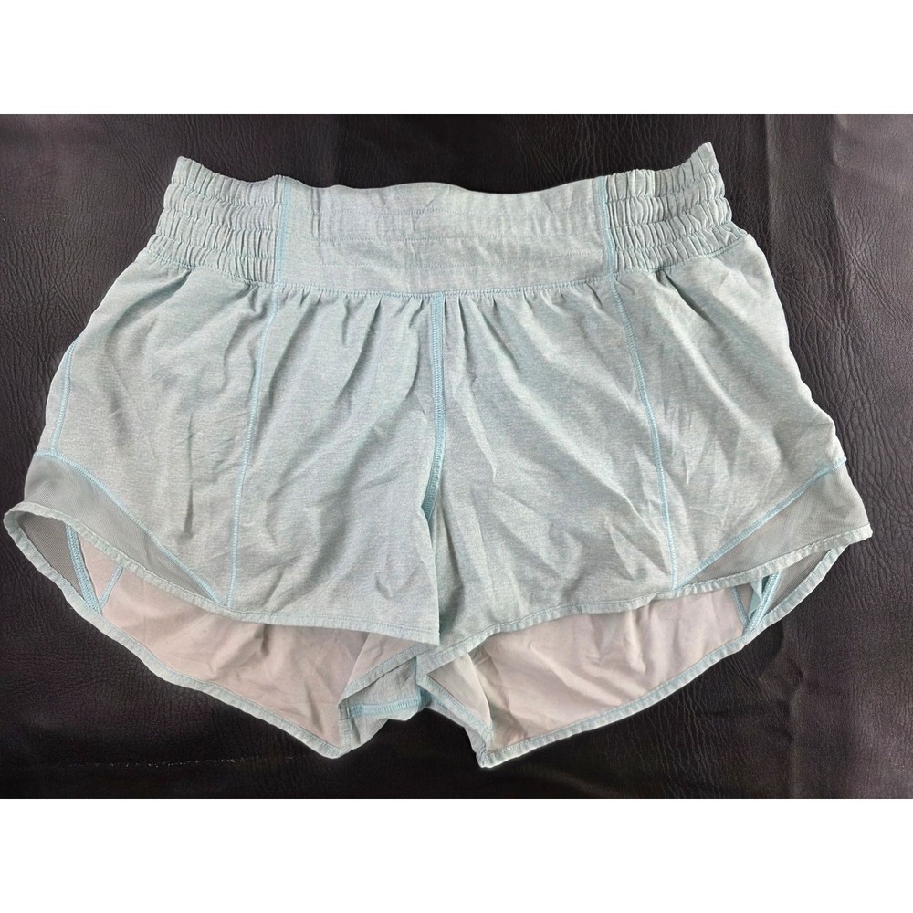 Lululemon Hotty Hot Low-Rise Lined Shorts 2.5 Light Blue Heathered Size 4